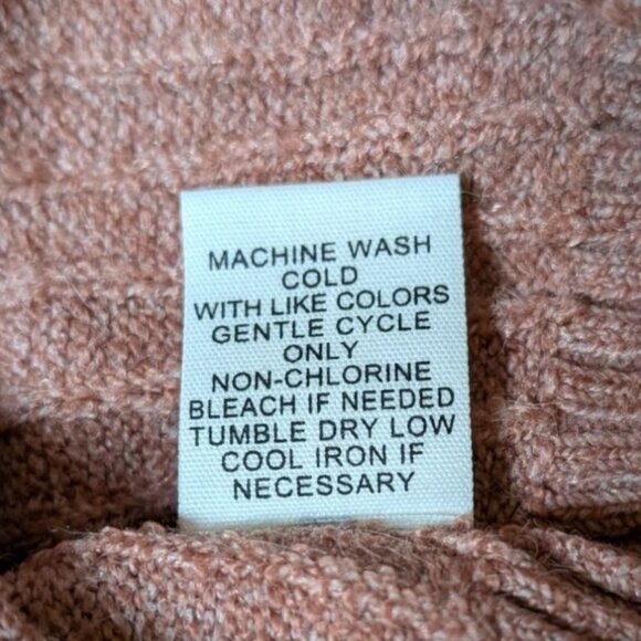 Adyson Parker Womens Ribbed Knit Pullover Sweater S Blouson Sleeves Dusty Rose - Picture 5 of 8